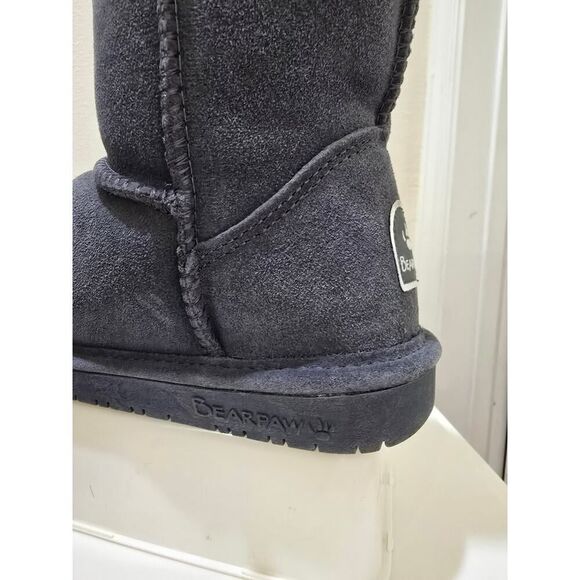 BEARPAW  WOMEN'S PURPLE SUEDE SHEEPSKIN/WOOL LINED WINTER BOOTS SNOWSIZE 6 - Picture 3 of 7